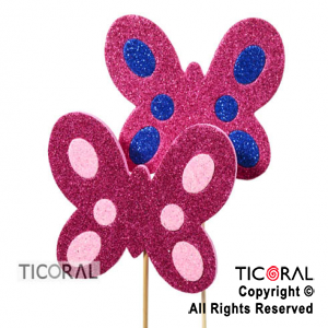 ADORNO FIGURA MARIPOSA GIBRE PINCHE GOMA EVA x 2